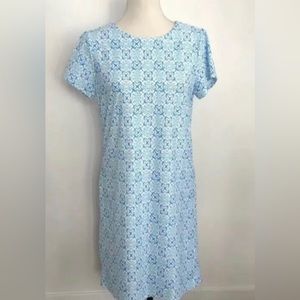 Jude Connally Ella Dress Blue Mayan Medallion Print size Medium
